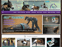 Tablet Screenshot of nextlevelhorsemanship.com